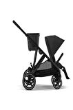Gazelle S (Black Şasi) İkiz Bebek Arabası (Moon Black)