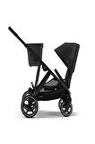 Gazelle S (Black Şasi) İkiz Bebek Arabası (Moon Black)