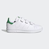 adidas Beyaz - Yeşil Erkek Çocuk Yürüyüş Ayakkabısı FX7534 STAN SMITH CF C