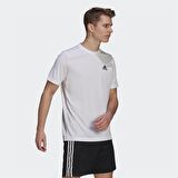 Adidas  Gm5509 M Pl T Bisiklet Yaka    Beyaz - Siyah Erkek T-Shirt