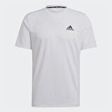 Adidas  Gm5509 M Pl T Bisiklet Yaka    Beyaz - Siyah Erkek T-Shirt