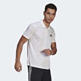 Adidas GM2154 Polo Yaka Kısa Kollu LogoBaskılı Beyaz Erkek T-Shirt