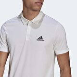 Adidas GM2154 Polo Yaka Kısa Kollu LogoBaskılı Beyaz Erkek T-Shirt