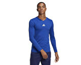 adidas Team Base Tee Erkek Futbol Uzun Kollu Antrenman Tişörtü GK9088 Mavi