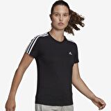 adidas Bisiklet Yaka Siyah - Beyaz Kadın T-Shirt GL0784 W 3S T