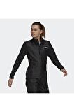 GU8968-K adidas W Mt Windfl Jkt Kadın Yağmurluk-rüzgarlık Siyah
