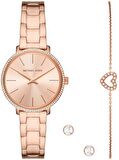 Michael Kors Mk1040 Kadın Saati Bileklik ve Küpe Seti