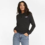 Puma Ess+ Embroidery - Kadın Siyah Kapüşonlu Spor Sweatshirt - 848332 01