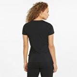 Puma Essentials Metalic Logo Kadın Siyah Tişört (848303-51)