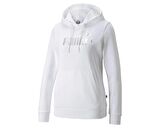 Puma Ess+ Metallic Logo Hoodie Kadın Günlük Sweatshirts 84909602 Beyaz