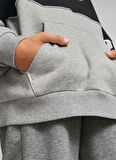 Puma Düz Erkek Gri Sweatshırt 67009804 Puma Power Colorblock Hood