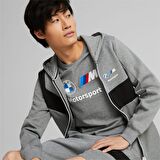 Puma Gri Erkek Kapüşonlu   Zip Ceket 53586403 BMW MMS Hdd Sweat Jacket