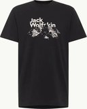 Jack Wolfskın Bergblıck T M Erkek Black T-shırt A60070-6000