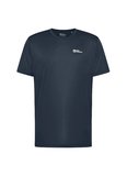 Jack Wolfskin TECH T M Koyu Mavi Bisiklet Regular Fit Logo Baskılı Erkek T-Shirt