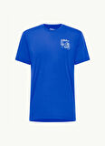 Jack Wolfskin A62314TRVONNAN GRAPHIC T M Mavi Bisiklet Yaka Regular Fit Düz Erkek T-Shirt