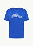 Jack Wolfskin A63269PEAK GRAPHIC T M Koyu Mavi Bisiklet Yaka Regular Fit Düz Erkek T-Shirt