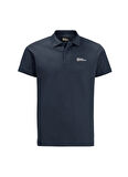 Jack Wolfskin 1809301TRESSENTIAL POLO M Lacivert Regular Fit Düz Erkek Polo T-Shirt