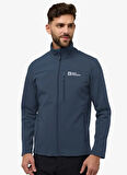 Jack Wolfskin A62521_C0412-WHIRLWIND MEN Lacivert Dik Yaka Normal Düz Erkek Polar Sweatshırt