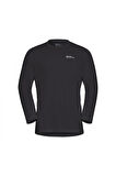 Jack Wolfskin A60291 Vonnan Ls T M Siyah Erkek T-Shirt