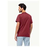 Jack Wolfskin Essential M Erkek Bordo T-Shirt