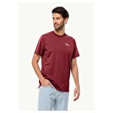 Jack Wolfskin Essential M Erkek Bordo T-Shirt