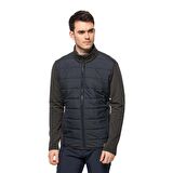 Jack Wolfskin Siyah Erkek Kapüşonlu Termal Zip Ceket 1115291-6000 GLAABACH 3IN1 JKT M
