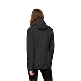 Jack Wolfskin Siyah Kadın Kapüşonlu Termal Zip Ceket 1115621-6000 MOONRISE 3IN1 JKT W