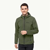 Jack Wolfskin Düz Haki Erkek Polar Sweatshırt 1307471-4129 BORNBERG HOODY M