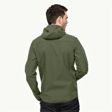 Jack Wolfskin Düz Haki Erkek Polar Sweatshırt 1307471-4129 BORNBERG HOODY M