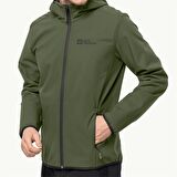 Jack Wolfskin Düz Haki Erkek Polar Sweatshırt 1307471-4129 BORNBERG HOODY M