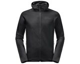 Jack Wolfskin Baiselberg Hooded Fz Erkek Outdoor Polar Ceket 1710541-6000 Siyah