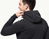 Jack Wolfskin Baiselberg Hooded Fz Erkek Outdoor Polar Ceket 1710541-6000 Siyah