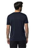 Jack Wolfskin V Yaka Lacivert Erkek T-Shirt 1806646_1010 JWP T M