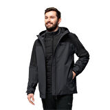 Jack Wolfskin Glaabach 3IN1 JKT M Erkek Outdoor Mont 1115291-6001 Black
