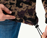 Jack Wolfskin Maarweg Print Jkt Erkek Outdoor Peluş Ceket 1711231-8889 Siyah