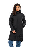 Jack Wolfskin Siyah Kadın Kapüşon Yaka Mont Deutzer Coat W