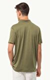 Jack Wolfskin TRAVEL POLO M Kahverengi Erkek Polo Tshirt
