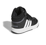 GW0408-B adidas Hoops Mıd 3.0 Ac I Bebek Spor Ayakkabı Siyah