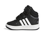 GW0408-B adidas Hoops Mıd 3.0 Ac I Bebek Spor Ayakkabı Siyah