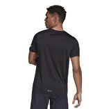 adidas Bisiklet Yaka Düz Siyah Erkek T-Shirt HB7470 RUN IT TEE M