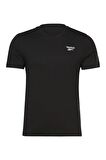 RI Left Chest Logo Siyah Erkek Kısa Kol T-Shirt