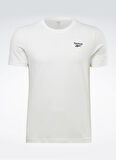 Reebok Yuvarlak Yaka Düz Beyaz Erkek T-Shirt HG4443 RI Left Chest Logo