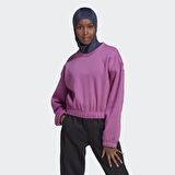 adidas HH8520 Studio Lounge Loose Fit Kadın Pembe Sweatshirt