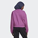 adidas HH8520 Studio Lounge Loose Fit Kadın Pembe Sweatshirt