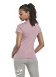 Reebok Bisiklet Yaka Düz Lila Kadın T-Shirt HK6982 TE Graphic Vector Tee