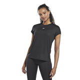 Reebok Bisiklet Yaka Düz Siyah Kadın T-Shirt HI6883 WOR Commercial Poly Tee