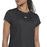 Reebok Bisiklet Yaka Düz Siyah Kadın T-Shirt HI6883 WOR Commercial Poly Tee