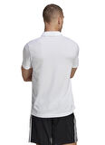 adidas Dik Yaka Düz Beyaz - Siyah Erkek T-Shirt IB8105 TR-ES BASE POLO