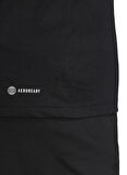 adidas Bisiklet Yaka Düz Siyah - Beyaz Erkek T-Shirt IB8273 TR-ES FR LOGO T