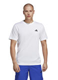 adidas Bisiklet Yaka Düz Beyaz - Siyah Erkek T-Shirt IC7430 TR-ES BASE T